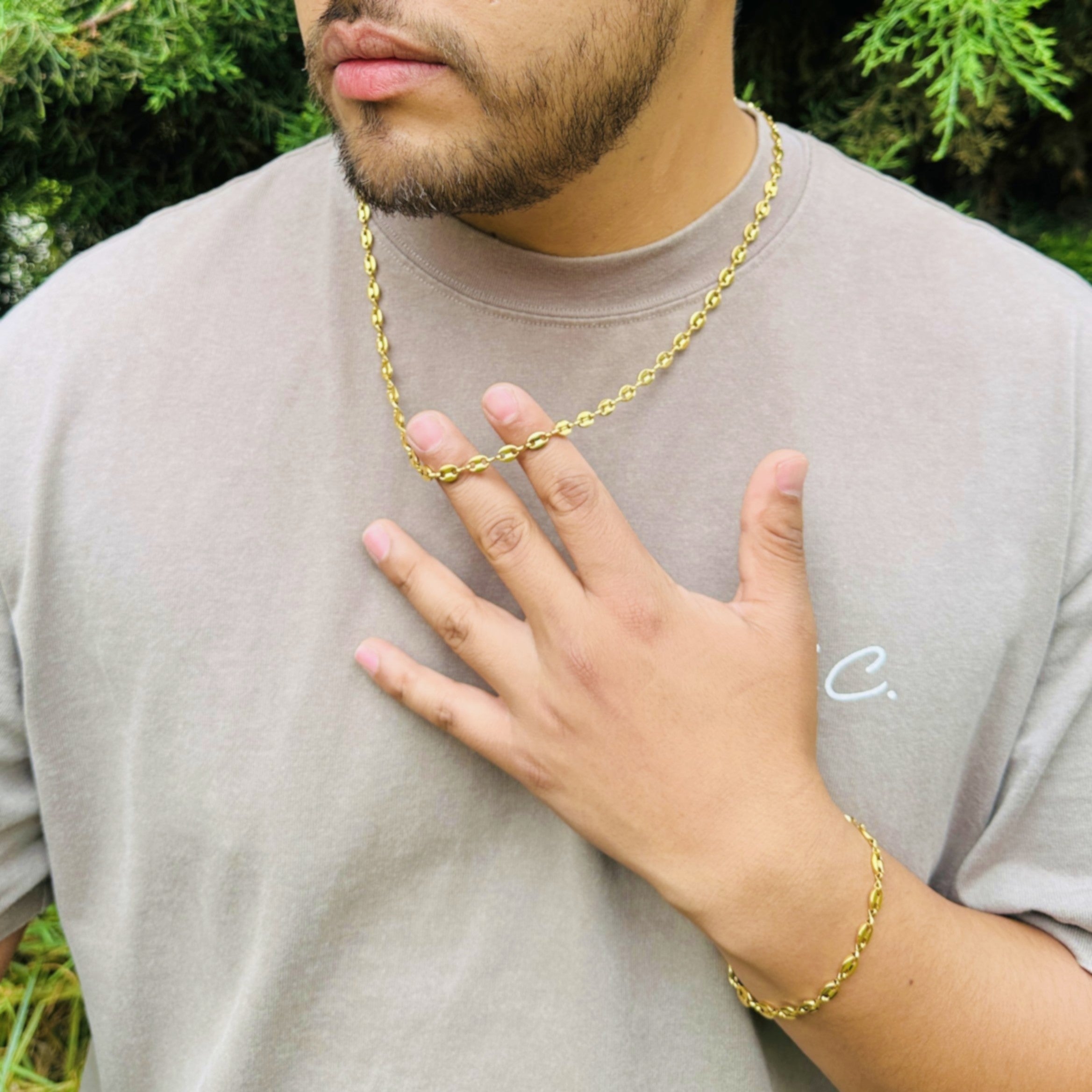 Dúo Grano Hombre - Cadena y Pulsera