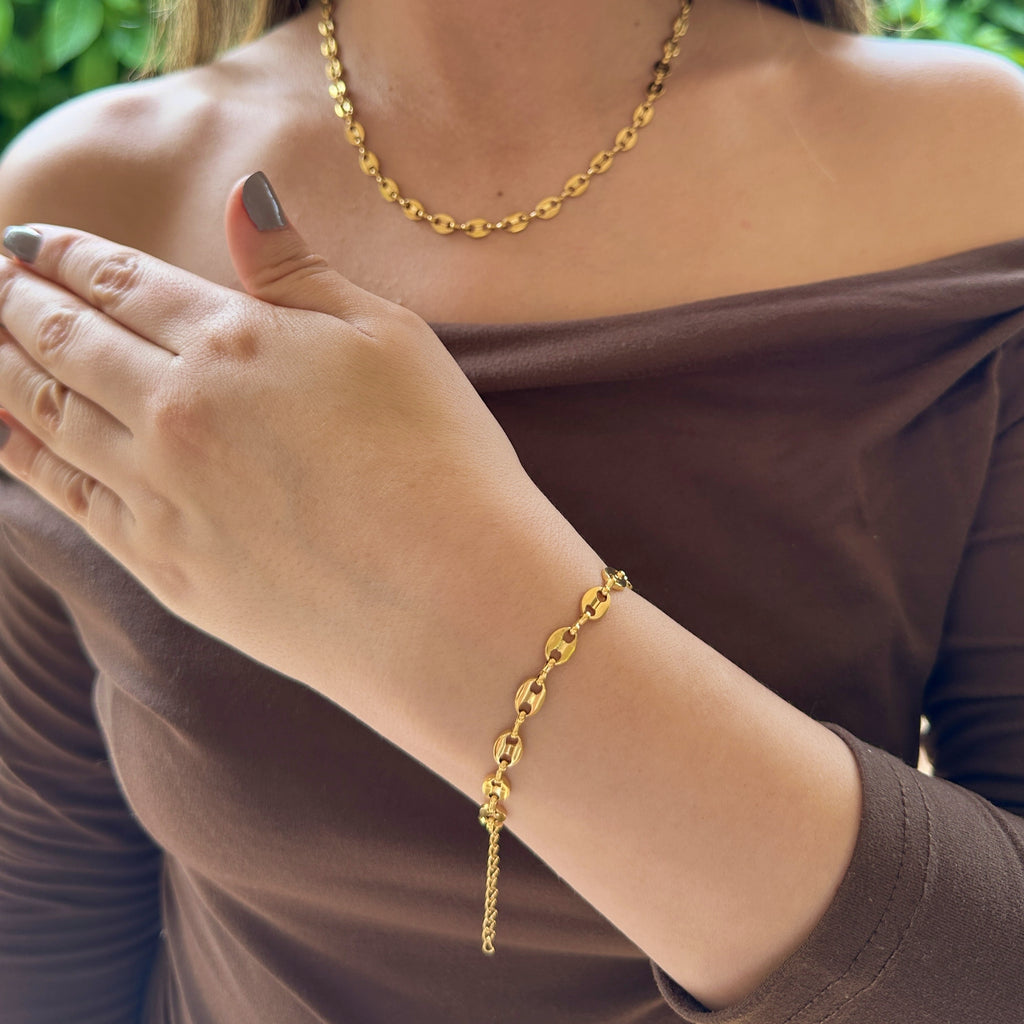 Dúo Grano Mujer - Cadena y Pulsera