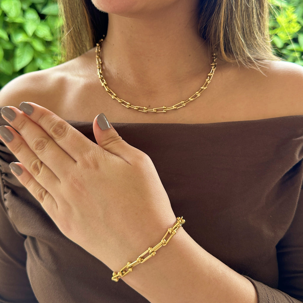 Dúo Ancla Mujer - Cadena y Pulsera