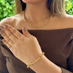 Dúo Ancla Mujer - Cadena y Pulsera